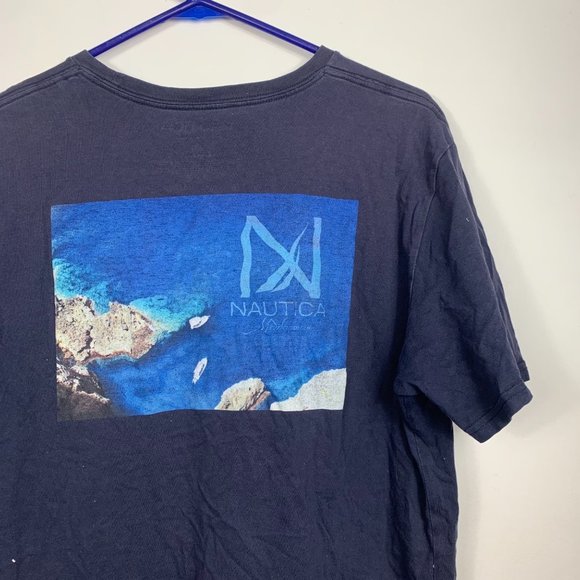 Nautica Double-Sided T-Shirt Mens Size M Short Sleeve Cotton-Blend - Picture 3 of 8